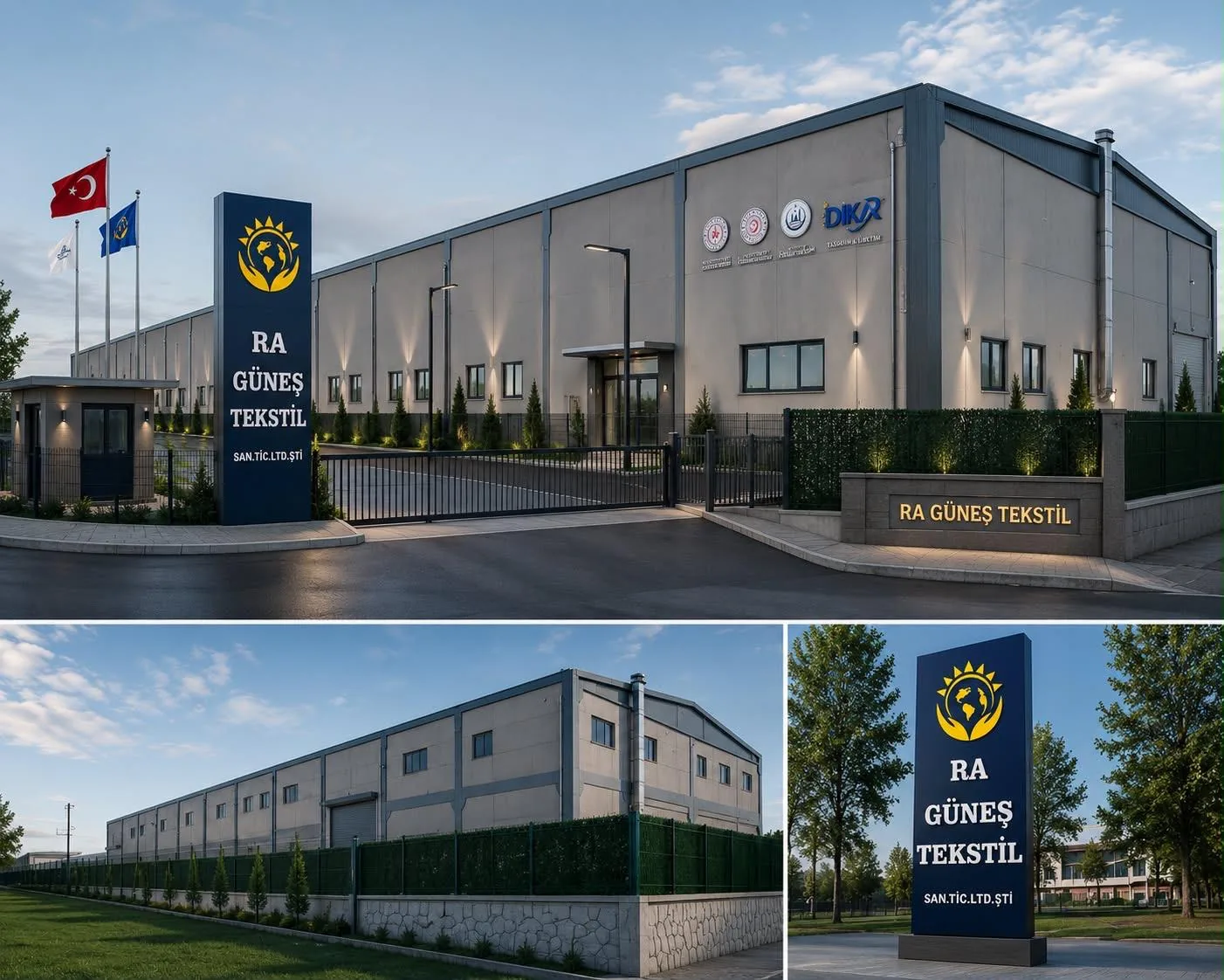Ra Güneş Tekstil Midyat tesisi dış görünüm ve firma tabelası